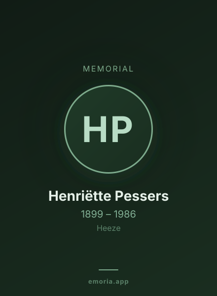 Memorial portrait of Henriëtte Pessers