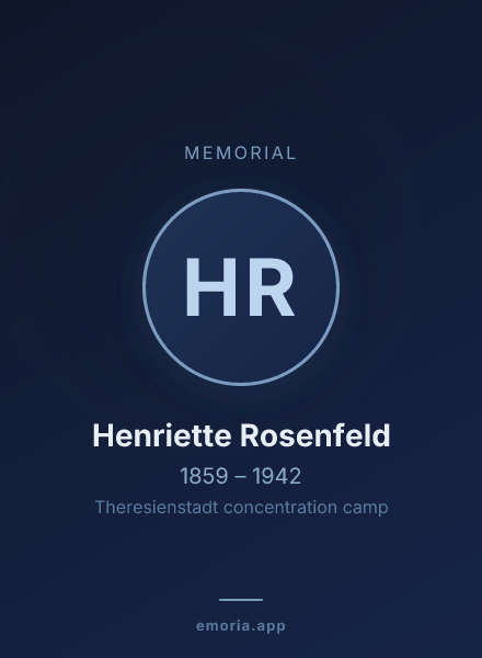 Memorial portrait of Henriette Rosenfeld