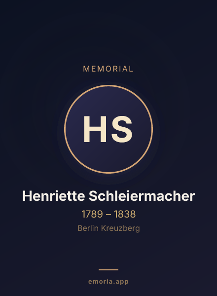 Memorial portrait of Henriette Schleiermacher