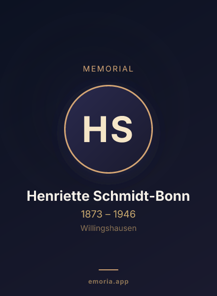Memorial portrait of Henriette Schmidt-Bonn