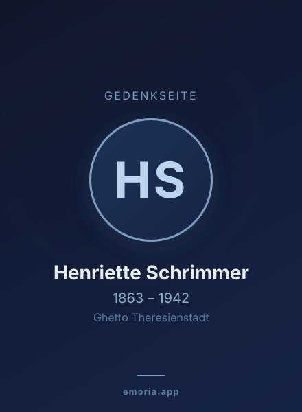 Gedenkportrait von Henriette Schrimmer