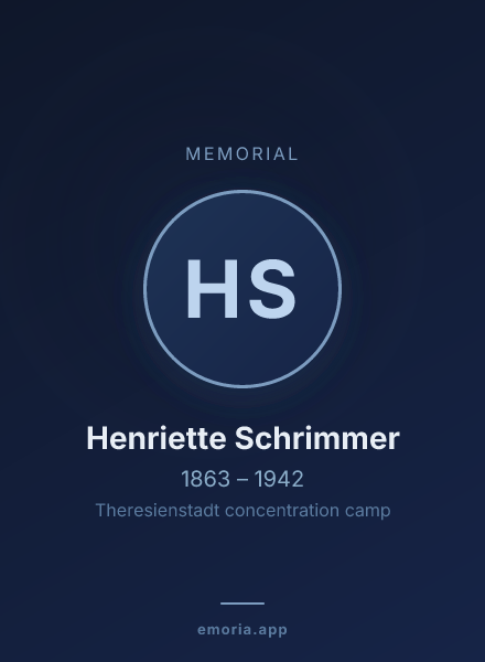 Memorial portrait of Henriette Schrimmer