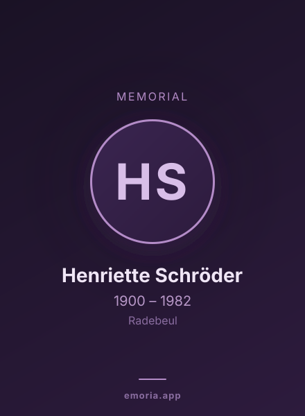 Memorial portrait of Henriette Schröder