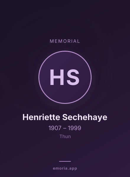 Memorial portrait of Henriette Sechehaye