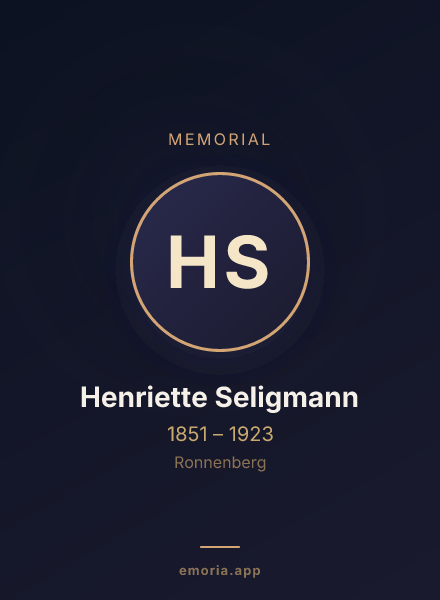 Memorial portrait of Henriette Seligmann