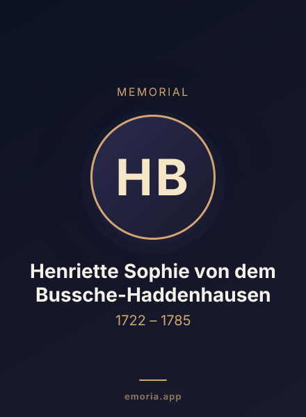 Memorial portrait of Henriette Sophie von dem Bussche-Haddenhausen