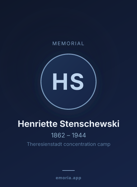 Memorial portrait of Henriette Stenschewski