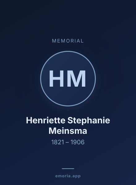 Memorial portrait of Henriette Stephanie Meinsma