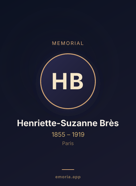 Memorial portrait of Henriette-Suzanne Brès