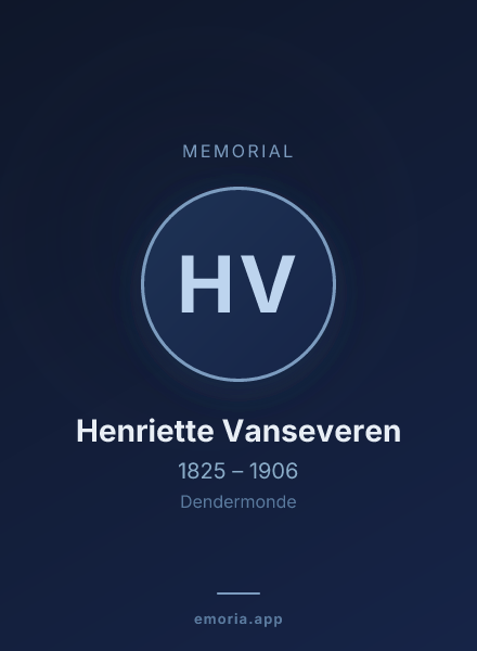 Memorial portrait of Henriette Vanseveren