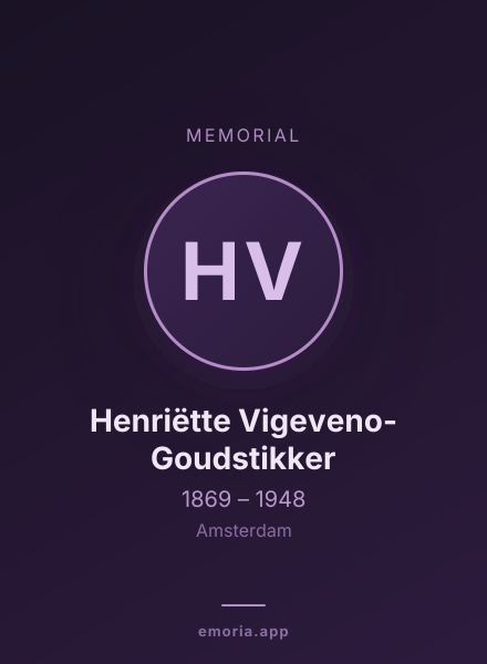 Memorial portrait of Henriëtte Vigeveno-Goudstikker