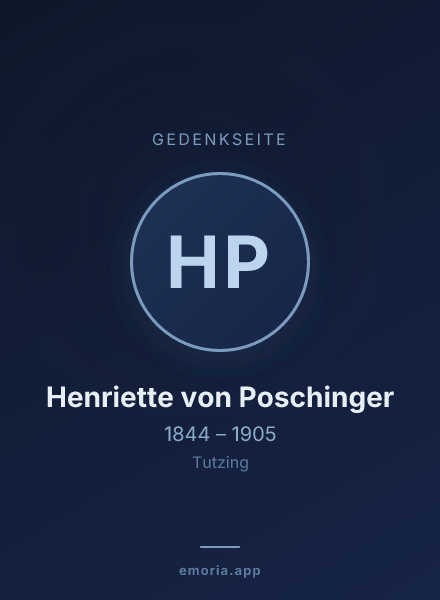Gedenkportrait von Henriette von Poschinger