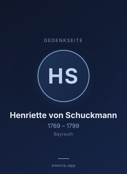 Gedenkportrait von Henriette von Schuckmann
