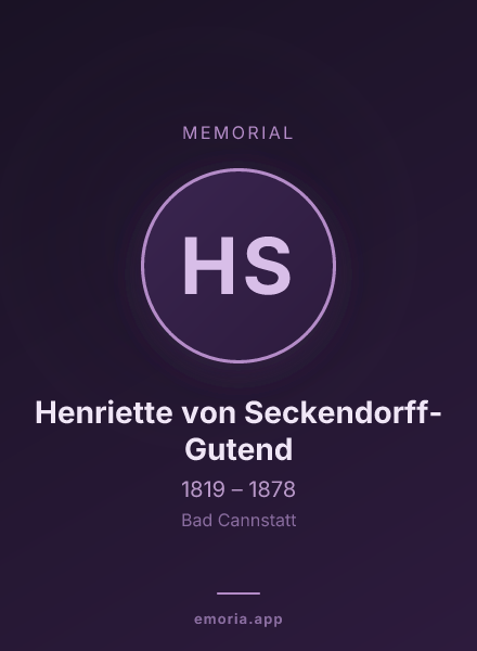 Memorial portrait of Henriette von Seckendorff-Gutend