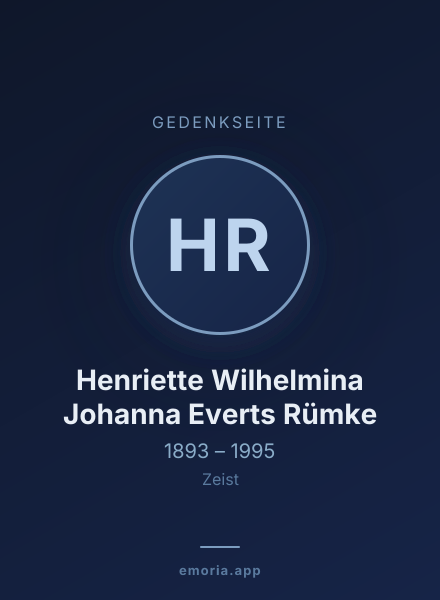 Gedenkportrait von Henriette Wilhelmina Johanna Everts Rümke