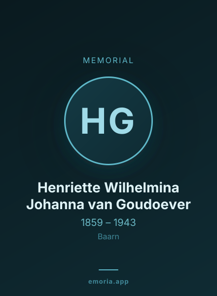 Memorial portrait of Henriette Wilhelmina Johanna van Goudoever