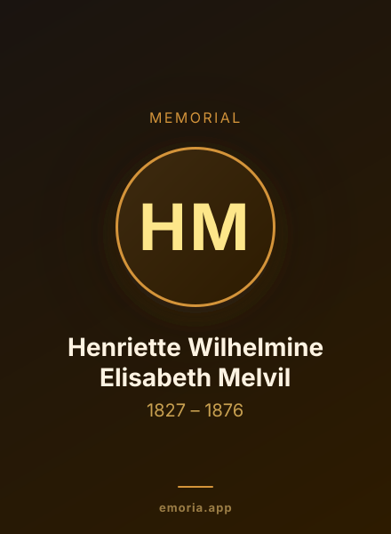 Memorial portrait of Henriette Wilhelmine Elisabeth Melvil