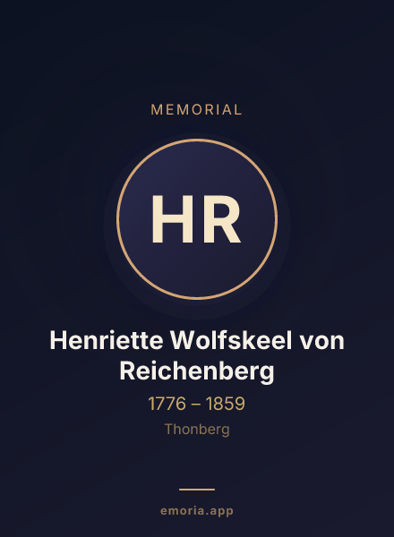 Memorial portrait of Henriette Wolfskeel von Reichenberg