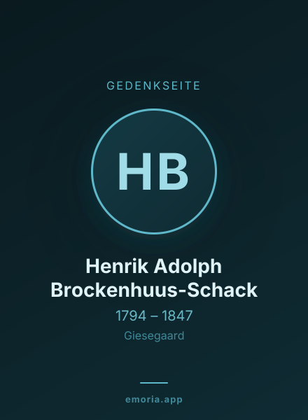 Gedenkportrait von Henrik Adolph Brockenhuus-Schack