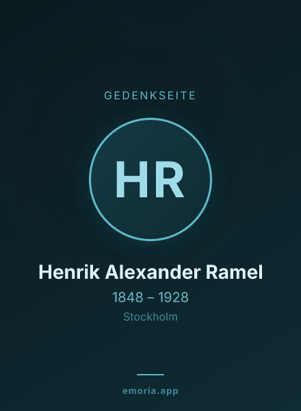 Gedenkportrait von Henrik Alexander Ramel
