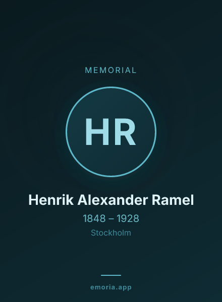 Memorial portrait of Henrik Alexander Ramel