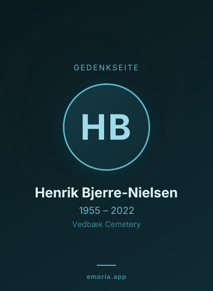 Gedenkportrait von Henrik Bjerre-Nielsen