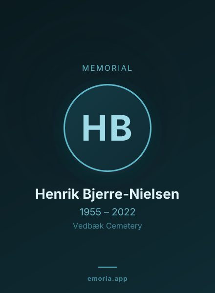 Memorial portrait of Henrik Bjerre-Nielsen