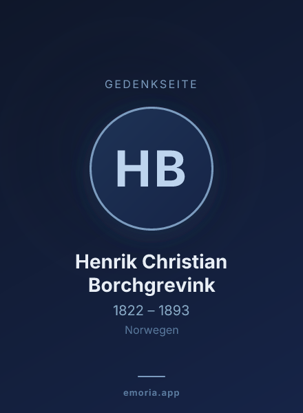 Gedenkportrait von Henrik Christian Borchgrevink