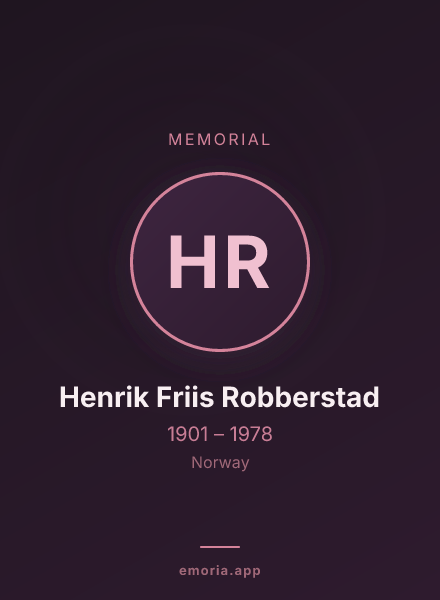 Memorial portrait of Henrik Friis Robberstad