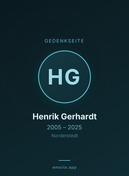 Gedenkportrait von Henrik Gerhardt