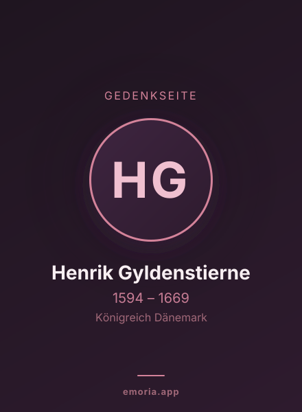 Gedenkportrait von Henrik Gyldenstierne