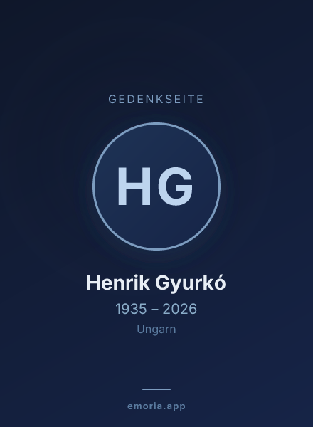 Gedenkportrait von Henrik Gyurkó