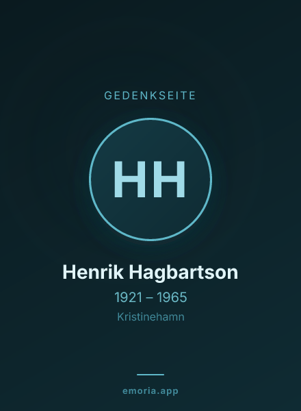Gedenkportrait von Henrik Hagbartson