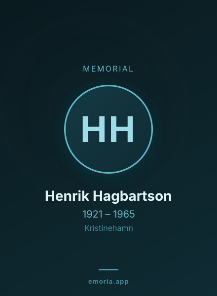 Memorial portrait of Henrik Hagbartson