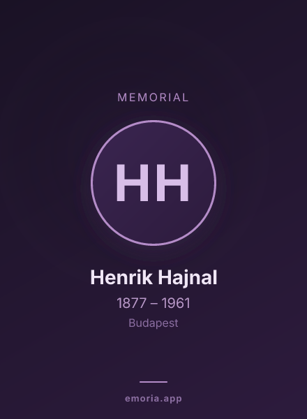 Memorial portrait of Henrik Hajnal
