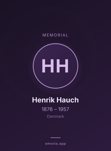 Memorial portrait of Henrik Hauch