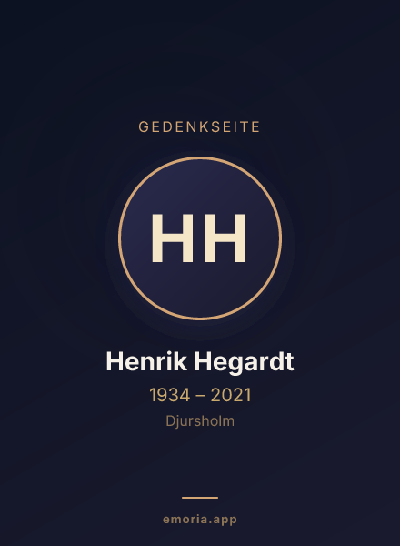 Gedenkportrait von Henrik Hegardt