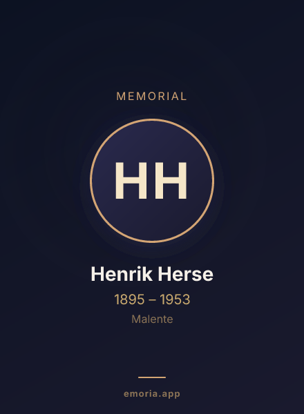 Memorial portrait of Henrik Herse