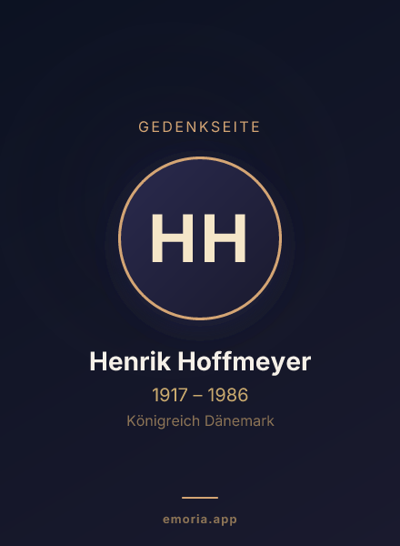 Gedenkportrait von Henrik Hoffmeyer