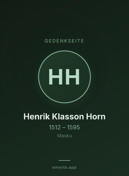 Gedenkportrait von Henrik Klasson Horn