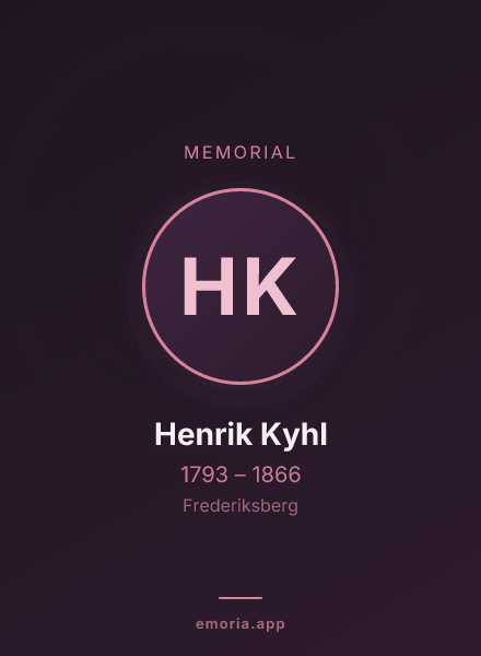 Memorial portrait of Henrik Kyhl