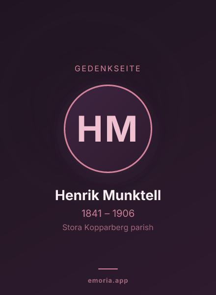 Gedenkportrait von Henrik Munktell