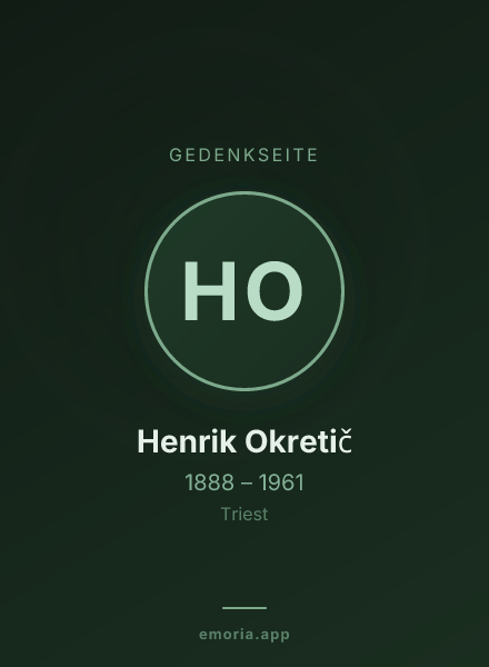 Gedenkportrait von Henrik Okretič