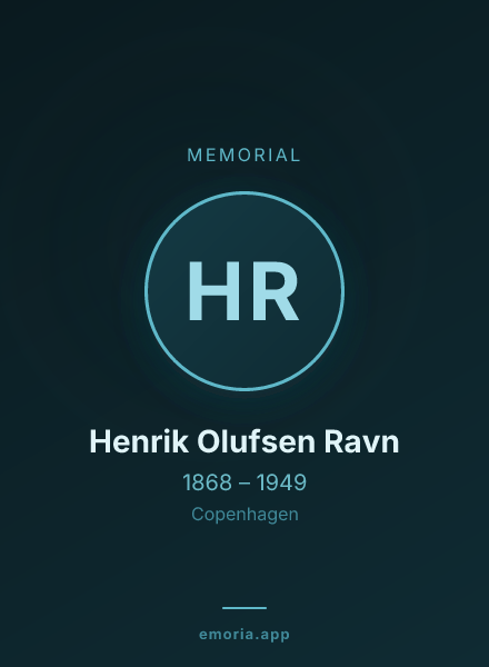 Memorial portrait of Henrik Olufsen Ravn