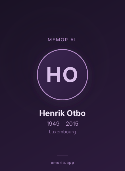 Memorial portrait of Henrik Otbo