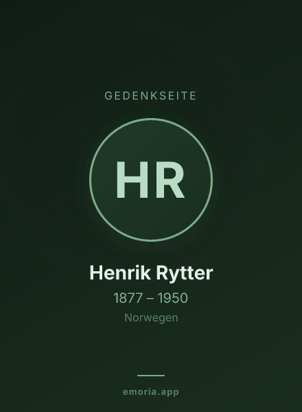 Gedenkportrait von Henrik Rytter