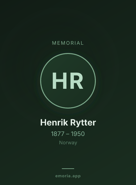 Memorial portrait of Henrik Rytter