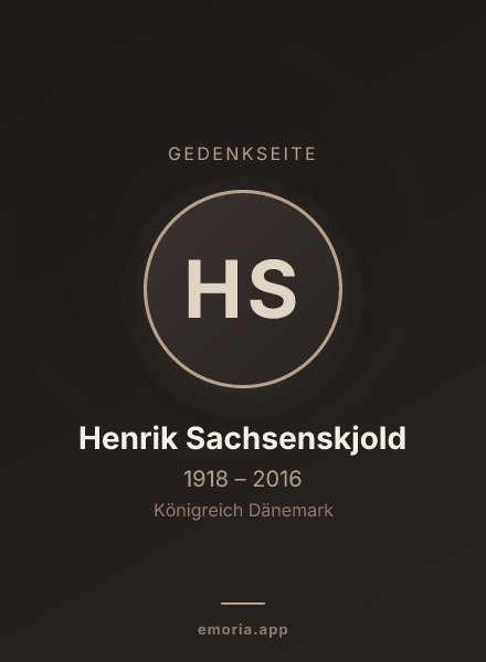 Gedenkportrait von Henrik Sachsenskjold