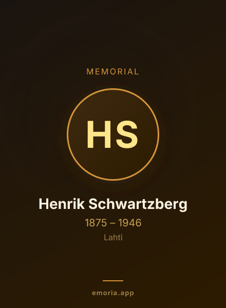 Memorial portrait of Henrik Schwartzberg