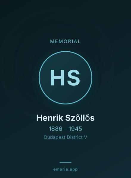 Memorial portrait of Henrik Szőllős